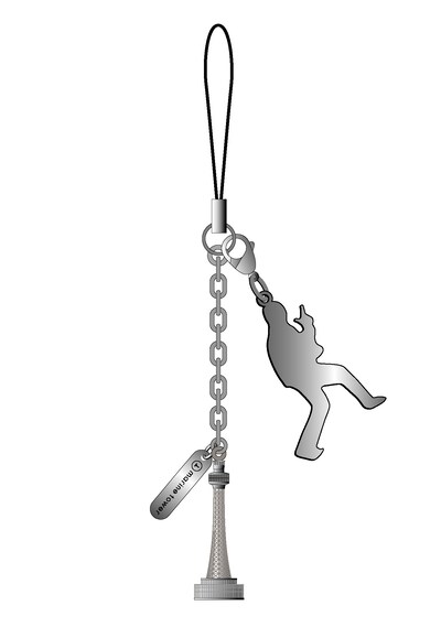 高級感あふれる携帯ストラップ「フィギュアストラップ ヨコワケハンサム」。