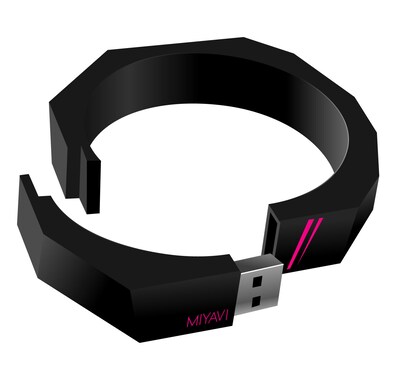 完全生産限定ボックス仕様に封入される特典リストバンド。USBメモリが内蔵されている。