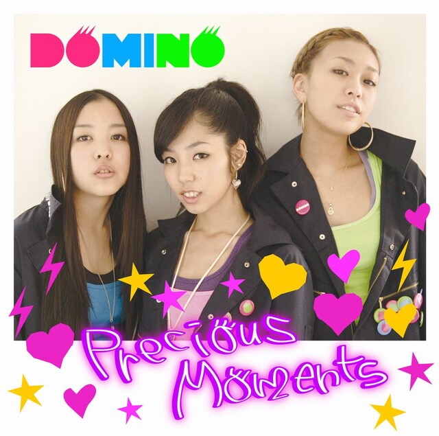 「Precious Moments」のジャケット写真。プリクラ風のポップなデザインが印象的。