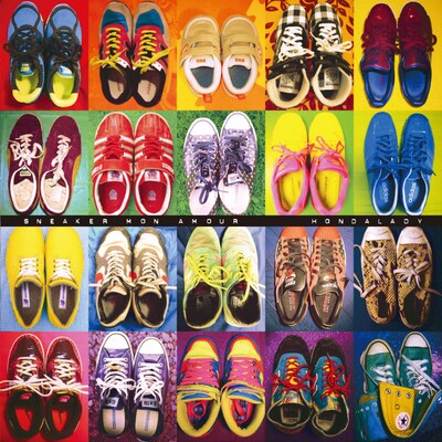 写真はアルバム「SNEAKER MON AMOUR」ジャケット。この中には宍戸留美のスニーカーも含まれているとのこと。