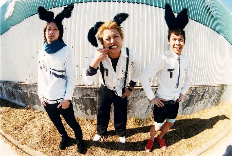 ウサギの耳がトレードマークの3人組、mimitto。その音楽性から「大型絶叫歌謡パンクバンド」と呼ばれている。