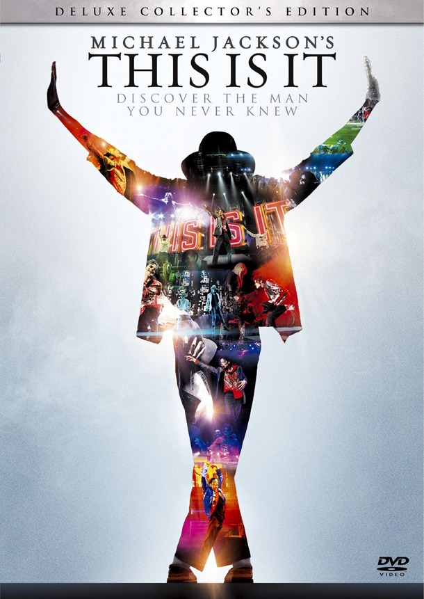 DVDおよびBlu-rayも大ヒットを記録しているマイケル・ジャクソン「THIS IS IT」（写真はデラックス・コレクターズ・エディションDVD2枚組ジャケット）。