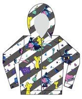 galaxxxyから発売されるコラボウェア「DEDEMOUSE×せかまほ×galaxxxyバイヤス総柄パーカー」。