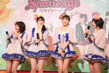 左から小川紗季（サキチィ）、前田憂佳（ゆうかりん）、和田彩花（あやちょ/DAWA）、福田花音（かにょん）。