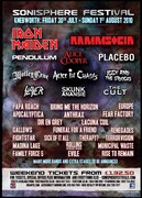 写真は「SONISPHERE FESTIVAL 2010」のフライヤー。DIR EN GREYがイギリスでライブを行うのは、昨年6月の「DOWNLOAD FESTIVAL 2009」以来約14カ月ぶり。