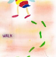 おなじみガッキー画伯のイラストは配信限定シングルでも健在。歩くハッチの足下のみをとらえたアングルと絶妙なレイアウトが印象的だ。