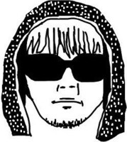 五味岳久（LOSTAGE）による、橋本塁のTwitter似顔絵アイコン。