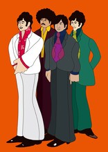 SCOOBIE DOの最新アーティスト写真。イラスト化したファンキー4。