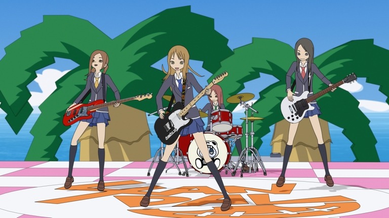 映画「ルー＝ガルー」より、アニメ化されたSCANDALの4人。
