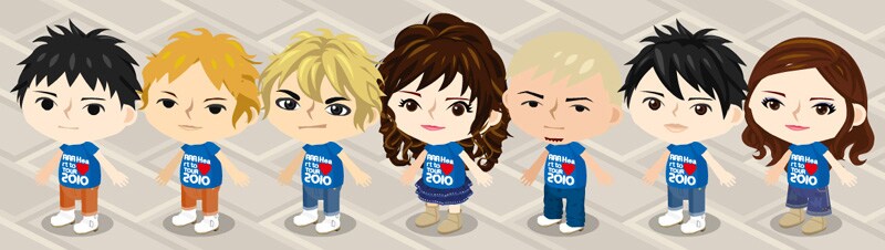 ピグ化したAAAメンバー。