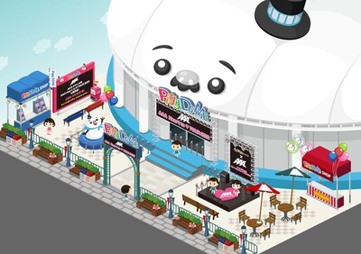 アメーバピグ内にオープンするライブ空間「ピグドーム」。