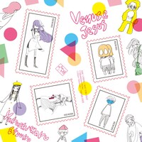 disk union特典の切手風ステッカー。