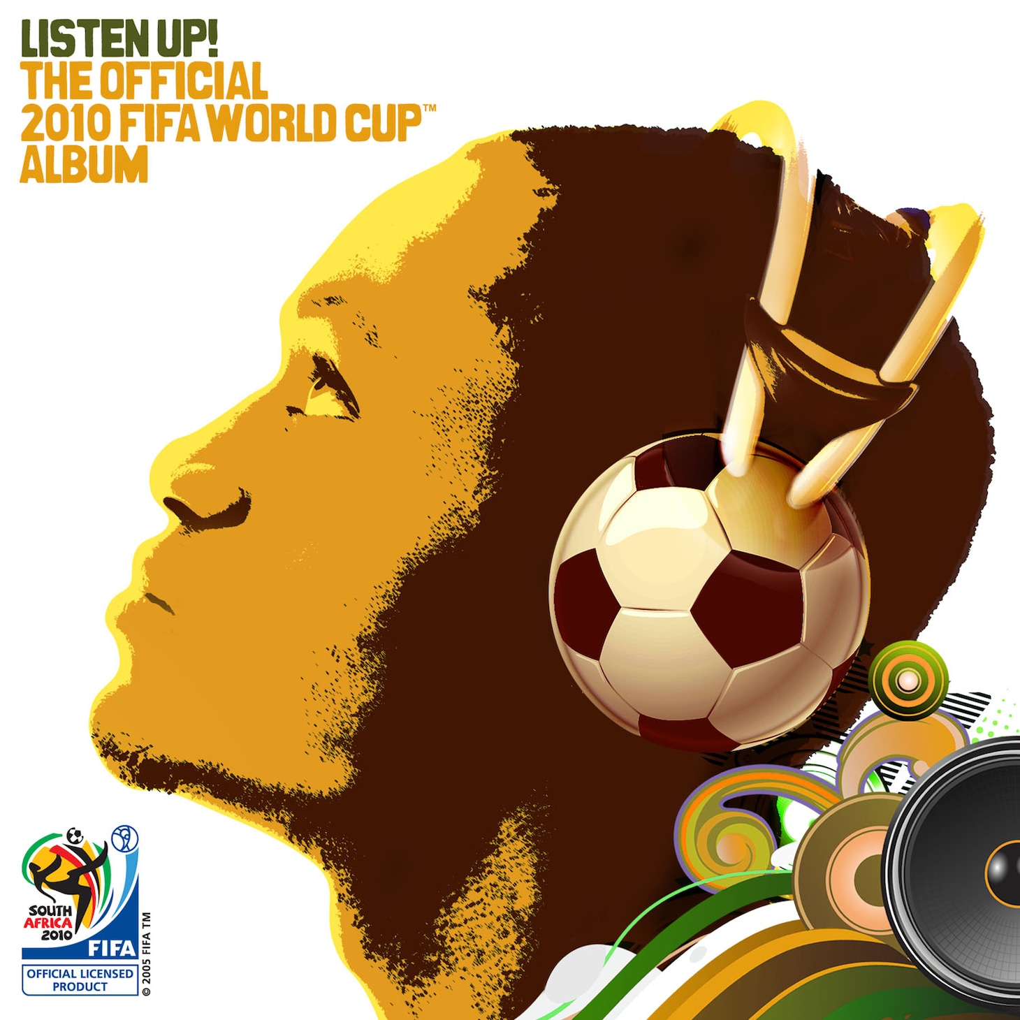 FIFAワールドカップ公式アルバム「リッスン・アップ！ 2010 FIFAワールドカップ 南アフリカ大会公式アルバム」のジャケット。