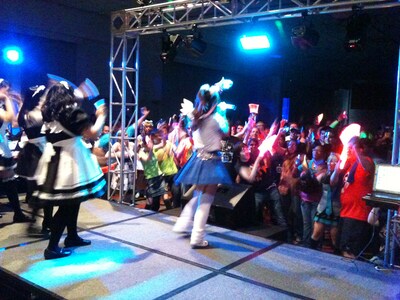 サイリウムを振り回し“ヲタ芸”を打ちまくるモモイストたち。