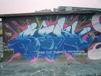 「BURNOUT-TAB001's UNDERGROUND CONNECTION-」で紹介されるグラフィティ作品。