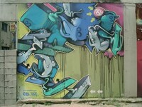 「BURNOUT-TAB001's UNDERGROUND CONNECTION-」で紹介されるグラフィティ作品。