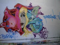 「BURNOUT-TAB001's UNDERGROUND CONNECTION-」で紹介されるグラフィティ作品。