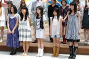 「Jc&Jkオーディション」に合格した5人。写真左から加藤優実(かとうゆうみ)、南寧々(みなみねね)、土方穂乃花(ひじかたほのか)、鞘師里保(さやしりほ)、山田夏子(やまだなつこ)。