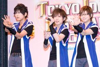 腐男塾。写真左から流原蓮次、紫集院曜介、武器屋桃太郎。