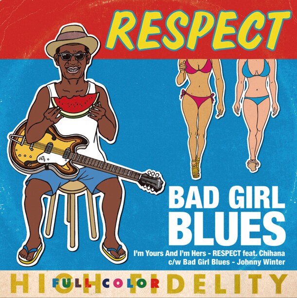 スプリットシングル「BAD GIRL BLUES」のジャケット。この作品はタワーレコードやdisk unionなどで購入することができる。