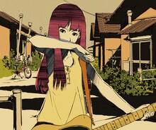 鶴巻和哉がイラストを描き下ろした、相対性理論と大谷能生のシングル「乱暴と待機」ジャケット。