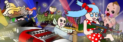 「ソワカちゃんとアーバンギャルド」イメージイラスト。CDは1300円で販売される。