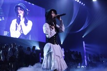第1位「枯葉のステーション」を歌う松井玲奈。(c)SKE48