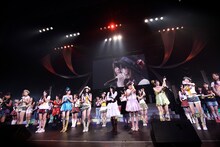 ベスト30曲の発表を終えた直後のメンバー。(c)SKE48