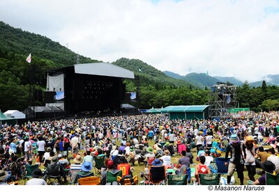 GREEN STAGEの様子。なお、キャンプサイトは4日間を通じて1万8500人が利用した。