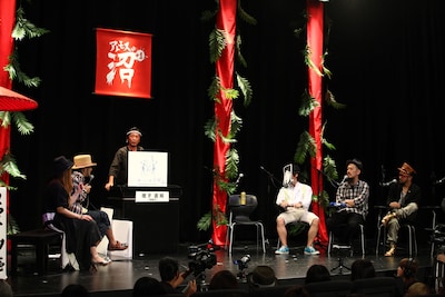 増子、マシータ、ウラヤマ、タブゾンビの「盾チーム」は「見た目で言うとこっちのほうが“矛”っぽいかもしれないけど、繊細で整理整頓や根回しをきちんとする人たち」。