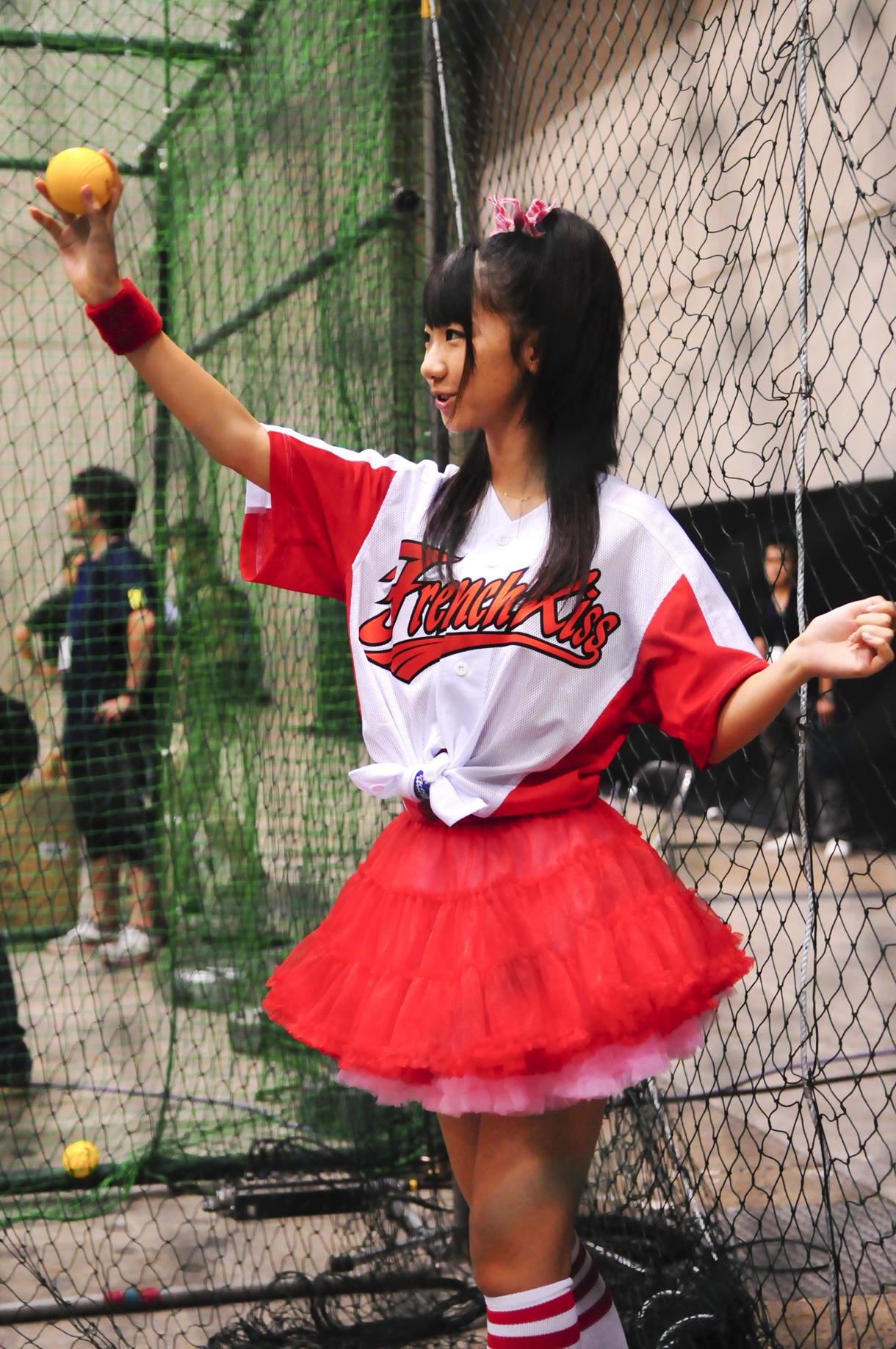 バッティング会の様子。