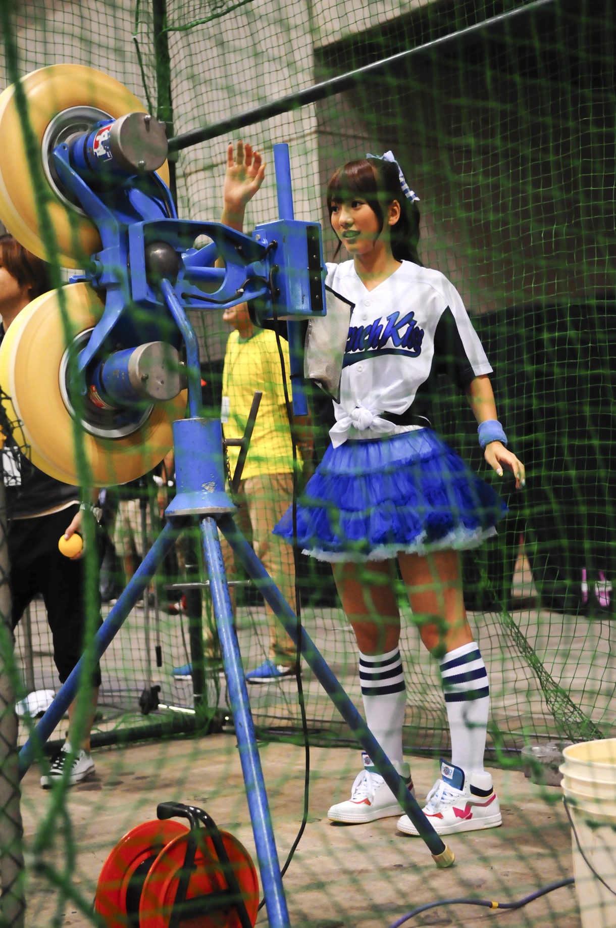 バッティング会の様子。