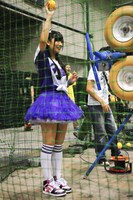 バッティング会の様子。