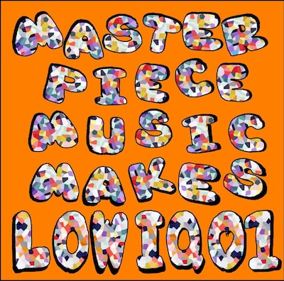 写真はカバーアルバム「MASTERPIECE MUSIC MAKES LOW IQ 01」ジャケット。