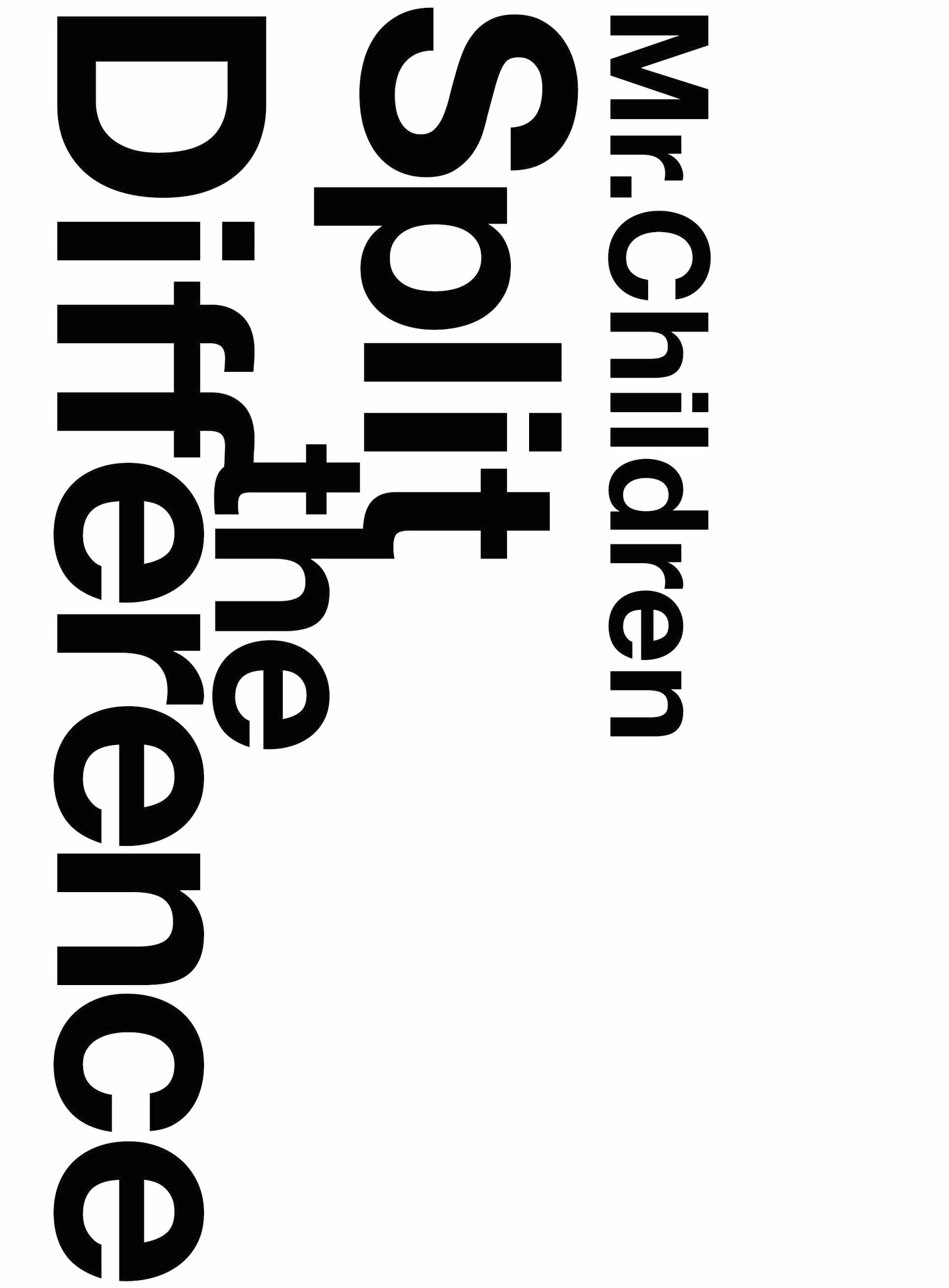 写真はDVD＋CD「Mr.Children / Split The Difference」ジャケット。