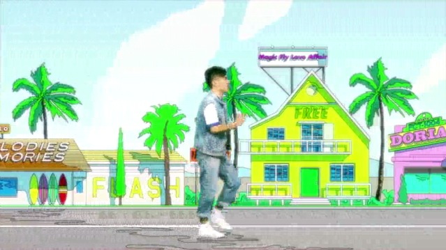 「Morning Calling」ビデオクリップのワンシーン。