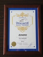 写真は惑星「dynamo」の登録証明書。