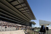 東京競馬場に集まった大勢のファン。