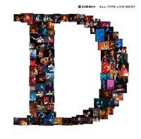 過去のライブフォトでDEENの頭文字「D」が形作られた、アルバム「ALL TIME LIVE BEST」ジャケット。写真は期間生産限定通常盤。