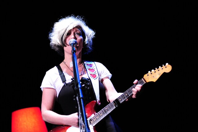 キュートなたたずまいで会場を魅了したミーガン・ヴォス。