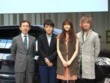 いきものがかりと日産自動車のチーフクリエイティブオフィサー中村史郎。