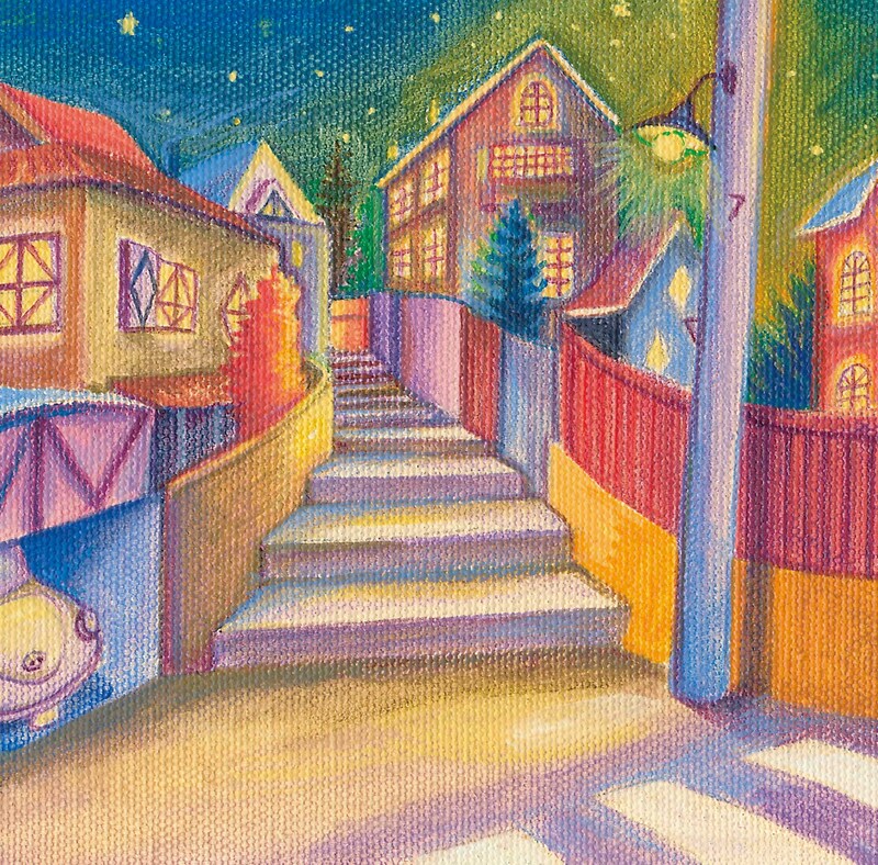 楽曲のハートウォーミングな世界観が表現された、シングル「月とストーブ」ジャケット。