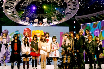 写真は「MJ presents 新世紀アニソンSP.4」公開収録ライブ前に実施された記者会見の様子。