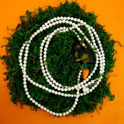 写真はロングネックレス「パールの草原」。