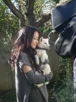 写真は「愛と星」ビデオクリップ撮影中の様子。