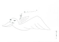 写真は小林幸子直筆の衣装イメージスケッチ。