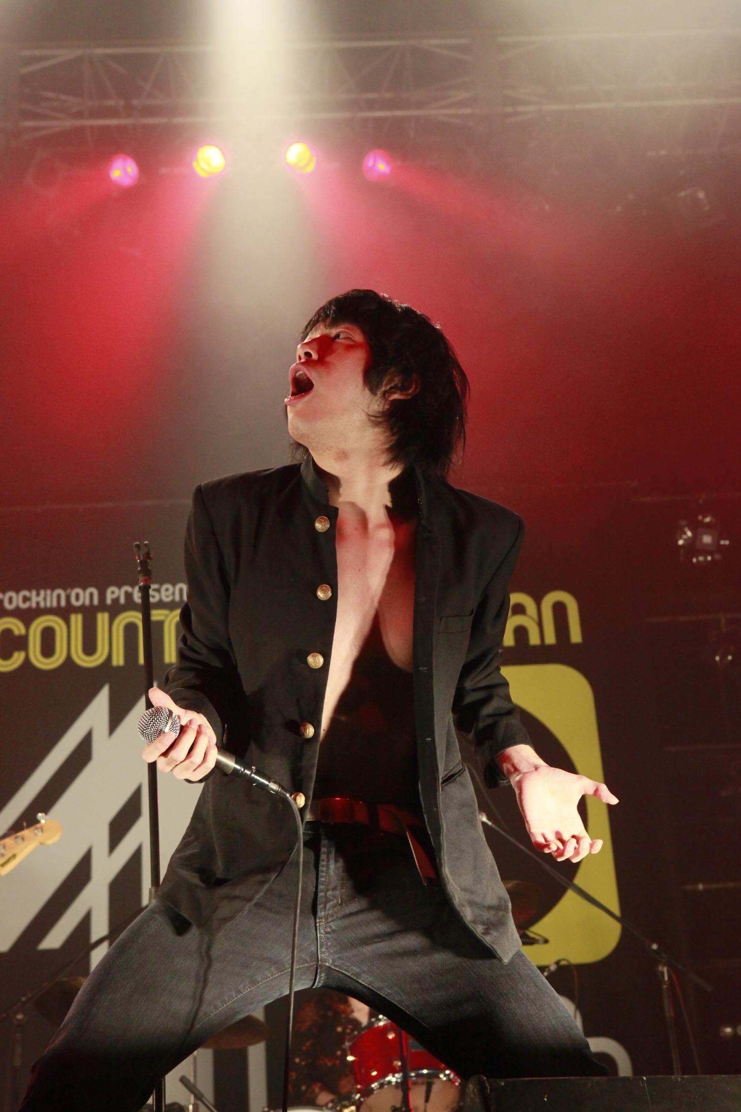 写真は12月28日に行われた「COUNTDOWN JAPAN 10/11」での黒猫チェルシーのライブの模様。