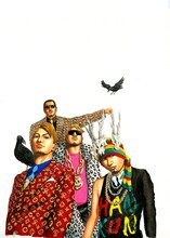 高橋のぼるが独特のタッチで描いた湘南乃風メンバー。