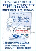 「ヤン富田：パフォーミング・アーツ・アシッドテスト Vol.1 第1回『あなたはアシッド・テストにパスしたか？』」のフライヤー。