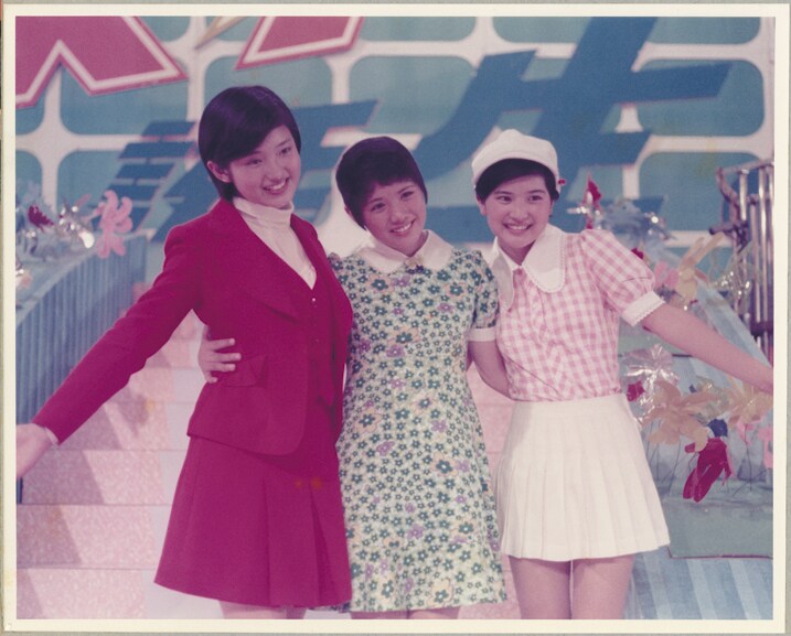 “花の中三トリオ”山口百恵、森昌子、桜田淳子（写真左から）。森昌子は「スタ誕」デビュー第1号だ。(C)NTV